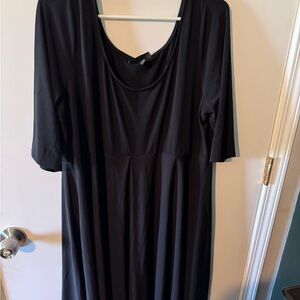 Lane Bryant Classic Black 3/4 Sleeve Dress